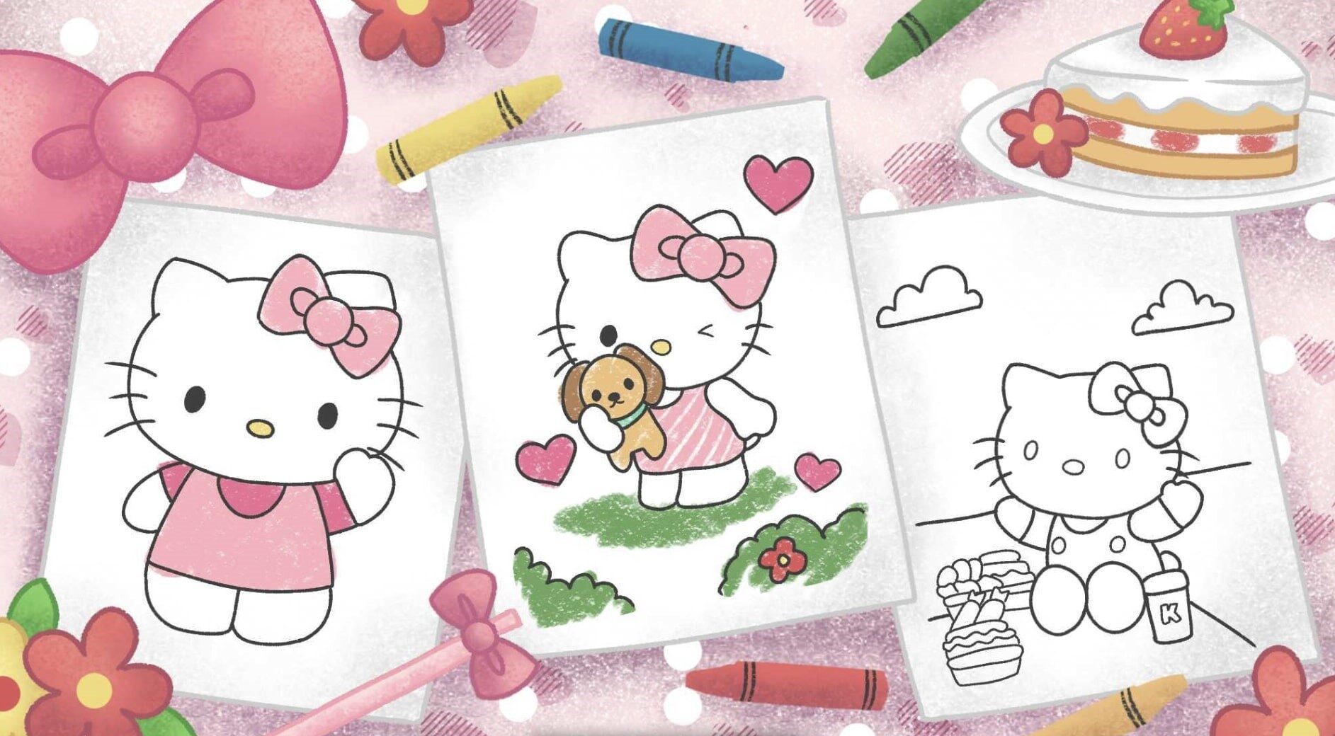 Hello kitty coloring page